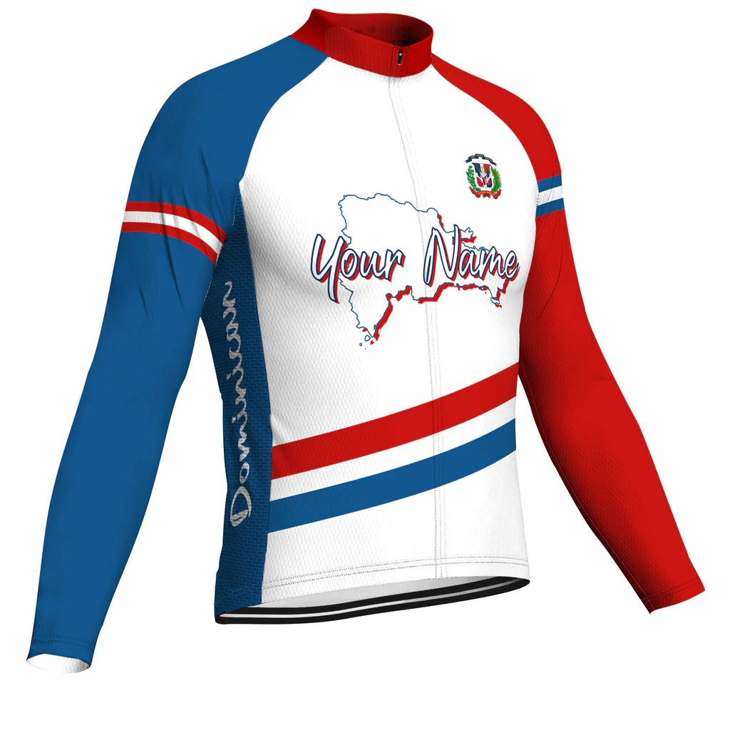 Customized Dominican Men's Cycling Jersey Long Sleeve