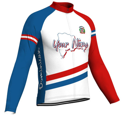 Customized Dominican Men's Cycling Jersey Long Sleeve