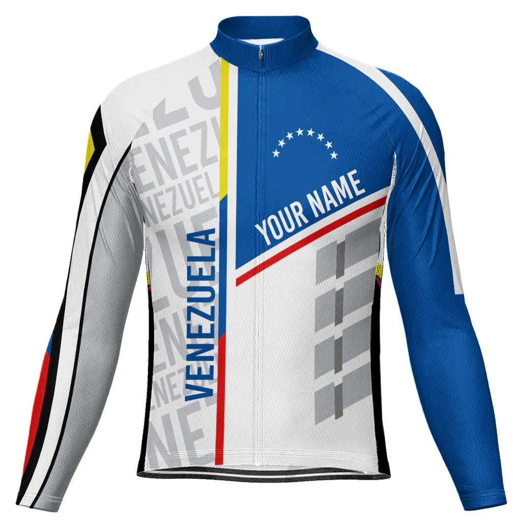 Customized Venezuela Men's Cycling Jersey Long Sleeve