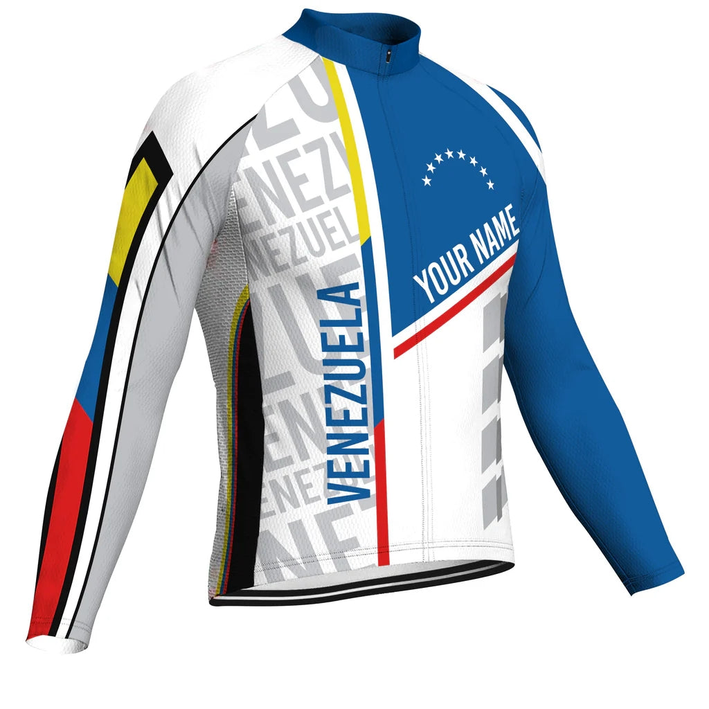 Customized Venezuela Men's Cycling Jersey Long Sleeve