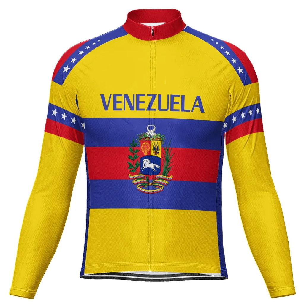 Customized Venezuela Men's Cycling Jersey Long Sleeve