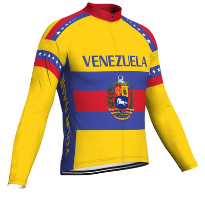Customized Venezuela Men's Cycling Jersey Long Sleeve