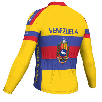 Customized Venezuela Men's Cycling Jersey Long Sleeve
