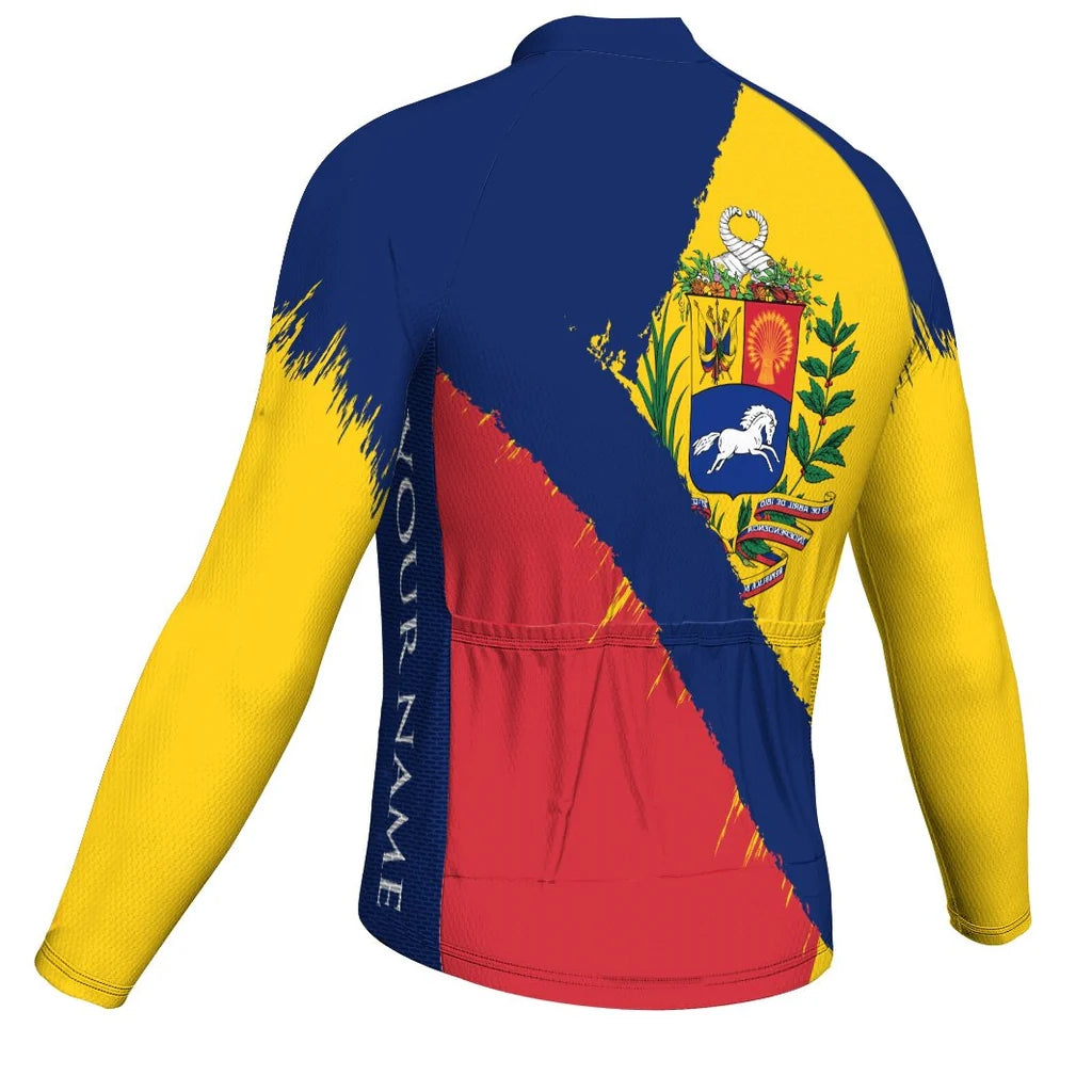 Customized Venezuela Men's Cycling Jersey Long Sleeve