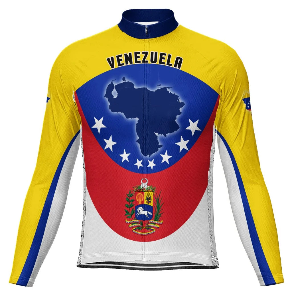 Customized Venezuela Men's Cycling Jersey Long Sleeve