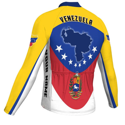 Customized Venezuela Men's Cycling Jersey Long Sleeve