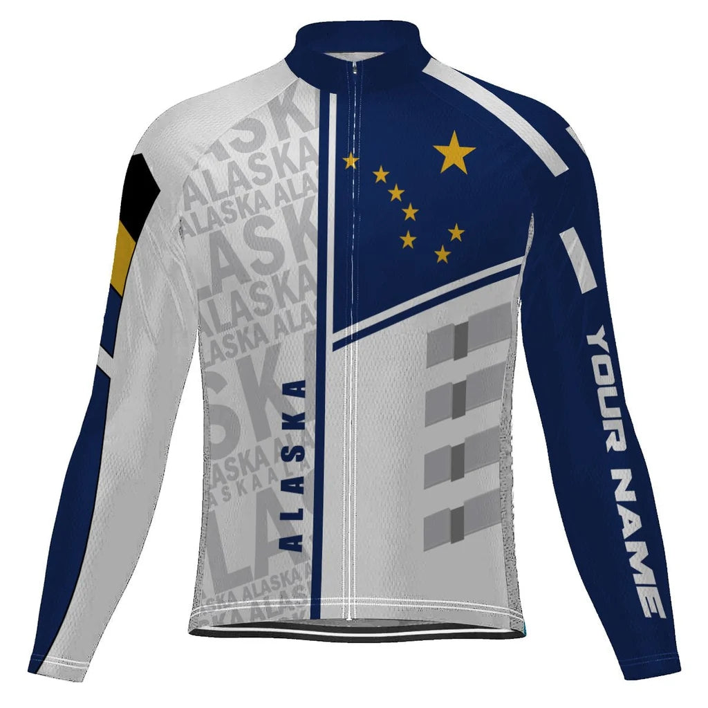 Customized Alaska Men's Cycling Jersey Long Sleeve