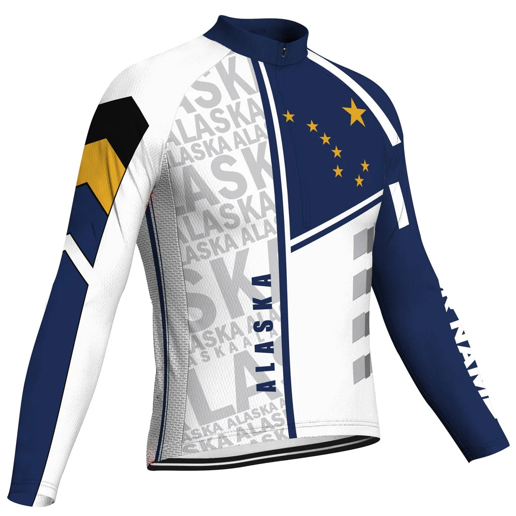 Customized Alaska Men's Cycling Jersey Long Sleeve