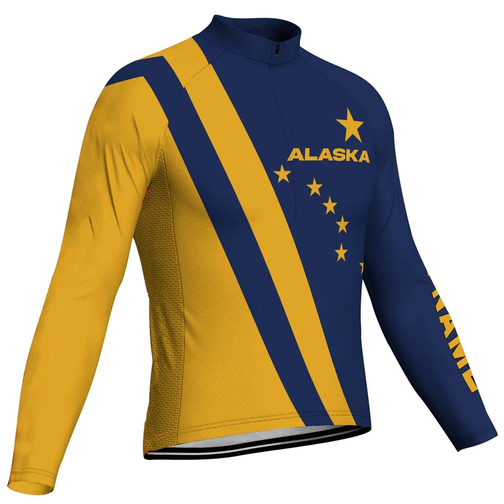 Customized Alaska Men's Cycling Jersey Long Sleeve