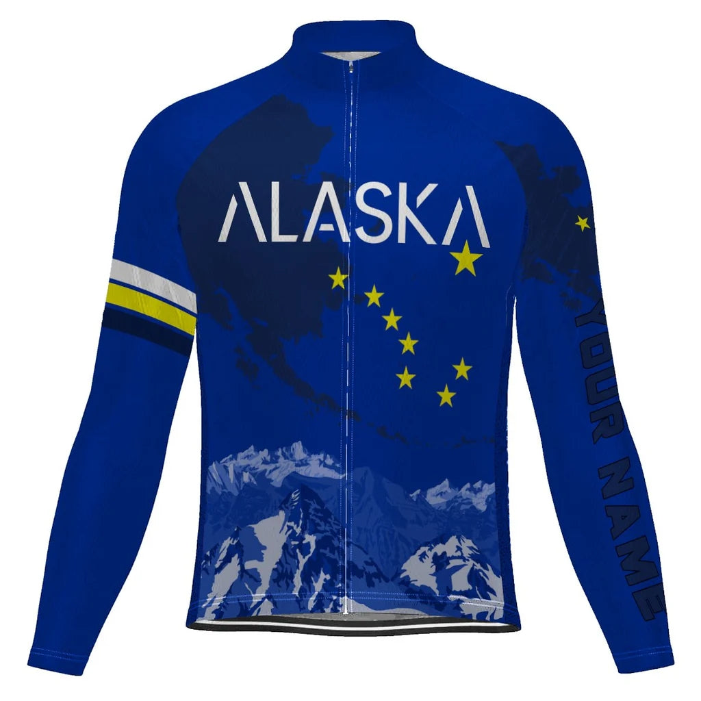 Customized Alaska Men's Cycling Jersey Long Sleeve