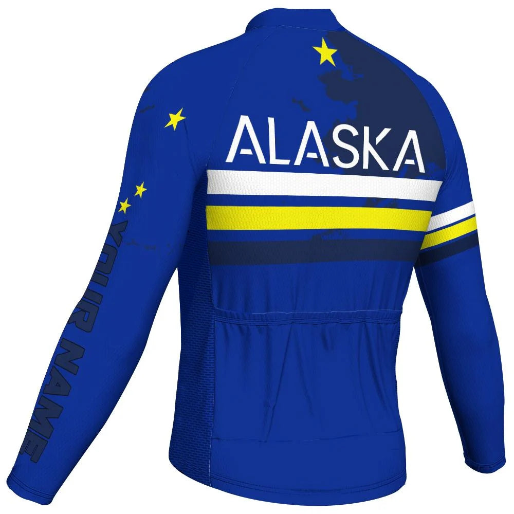 Customized Alaska Men's Cycling Jersey Long Sleeve
