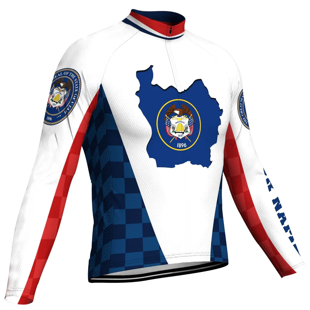 Custom Utah Men's Cycling Jersey Long Sleeve