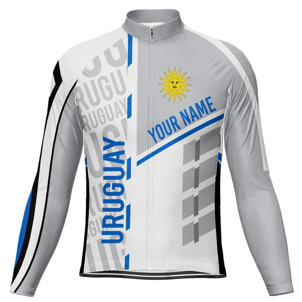 Customized Uruguay Men's Cycling Jersey Long Sleeve