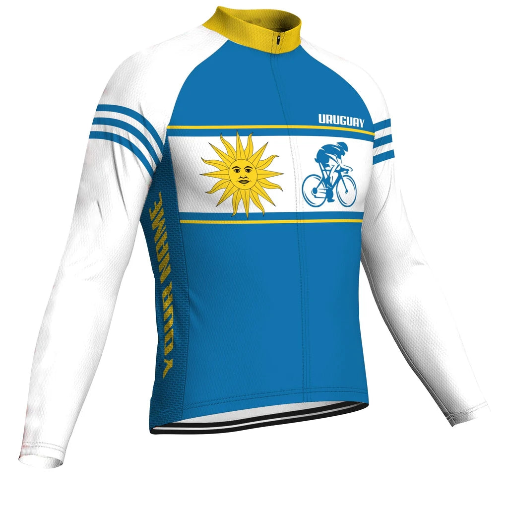 Customized Uruguay Men's Cycling Jersey Long Sleeve