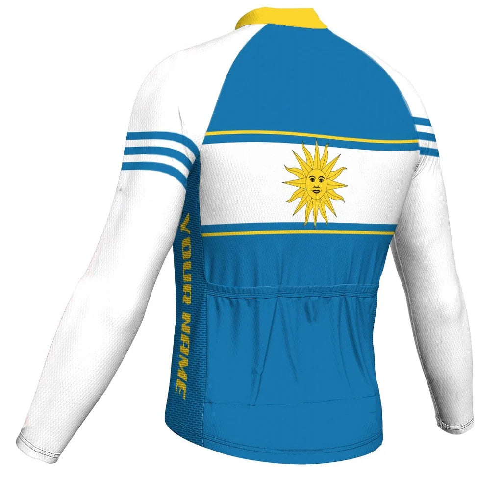 Customized Uruguay Men's Cycling Jersey Long Sleeve