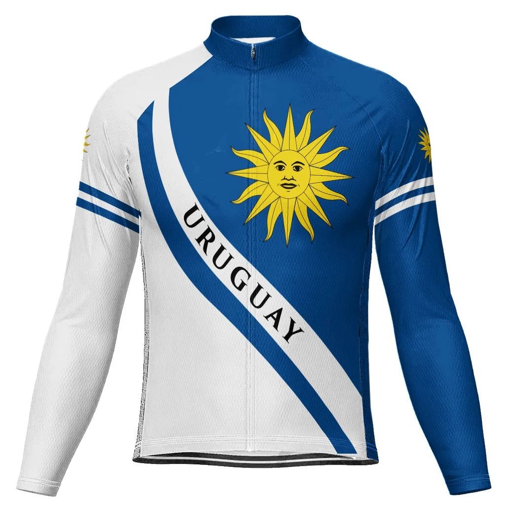 Customized Uruguay Men's Cycling Jersey Long Sleeve