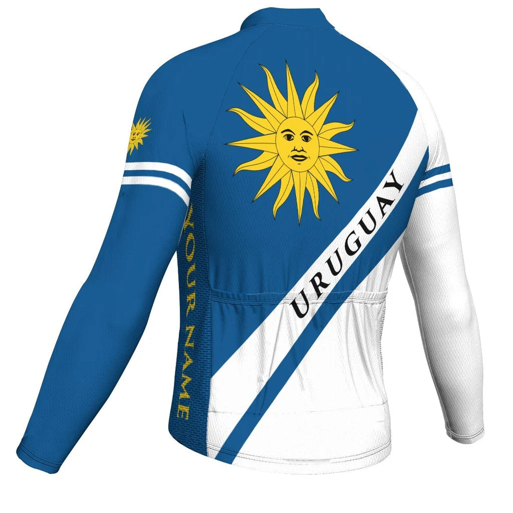 Customized Uruguay Men's Cycling Jersey Long Sleeve