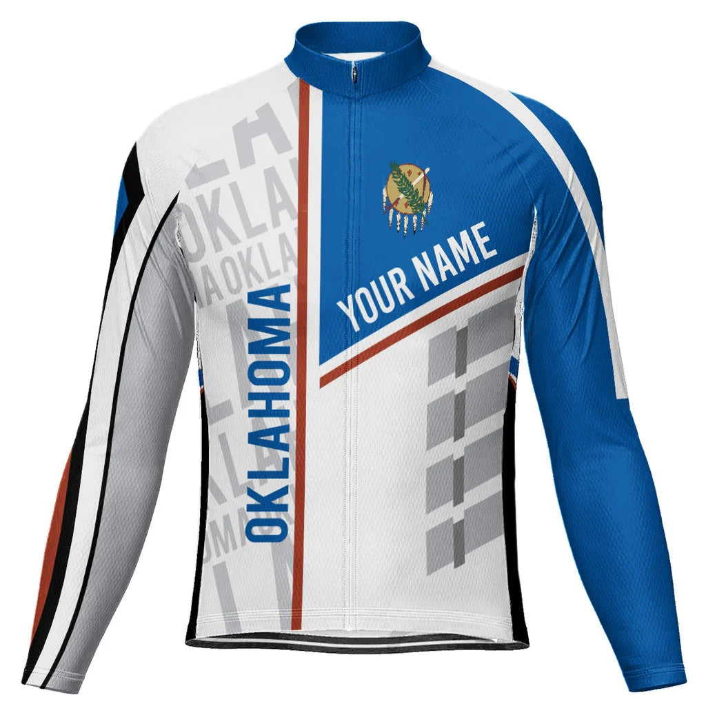 Customized Oklahoma Men's Cycling Jersey Long Sleeve