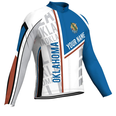 Customized Oklahoma Men's Cycling Jersey Long Sleeve