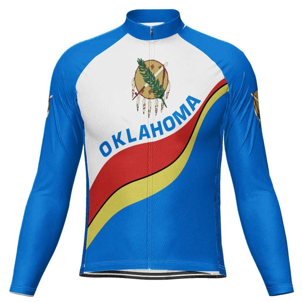 Customized Oklahoma Men's Cycling Jersey Long Sleeve