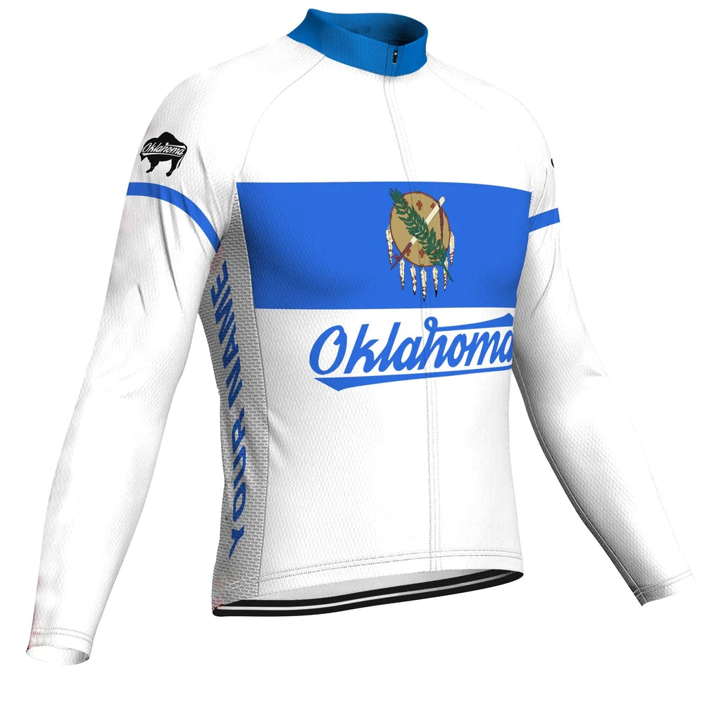 Customized Oklahoma Men's Cycling Jersey Long Sleeve
