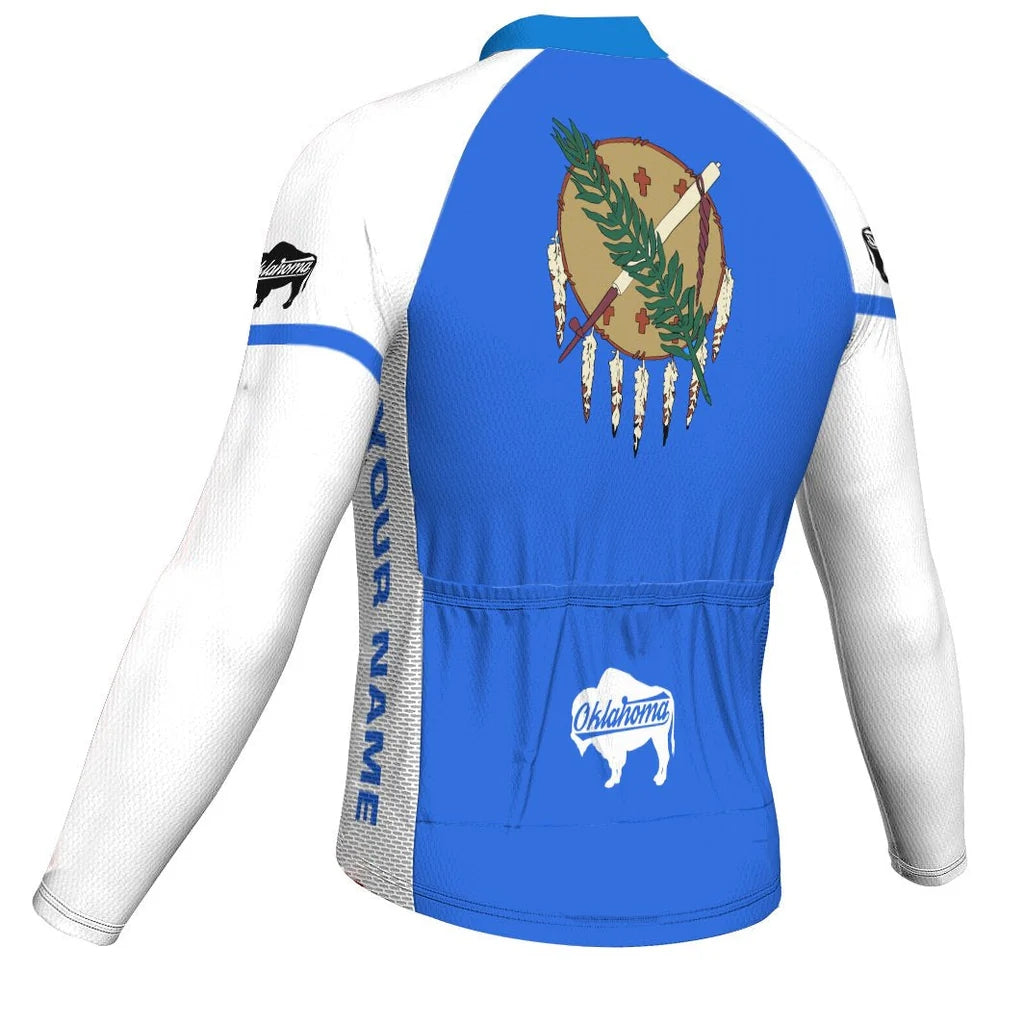Customized Oklahoma Men's Cycling Jersey Long Sleeve