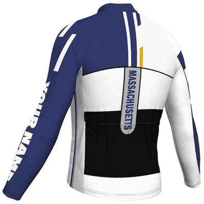 Customize Massachusetts Men's Cycling Jersey Long Sleeve