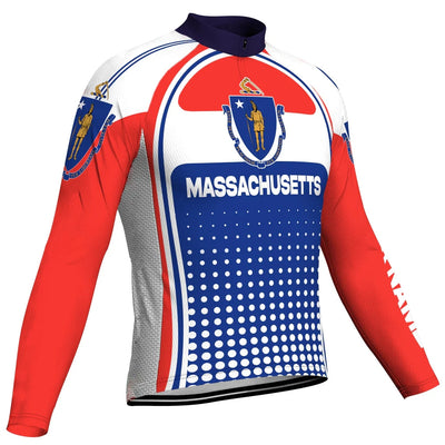 Customize Massachusetts Men's Cycling Jersey Long Sleeve