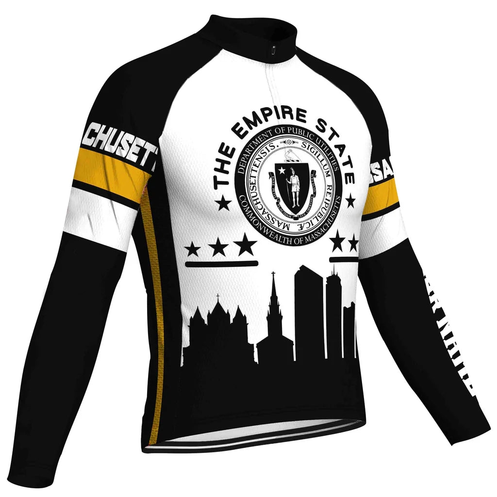Customize Massachusetts Men's Cycling Jersey Long Sleeve