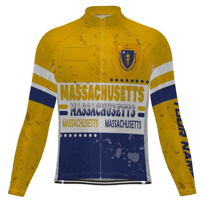 Customize Massachusetts Men's Cycling Jersey Long Sleeve