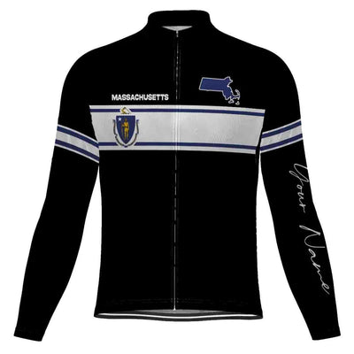 Customize Massachusetts Men's Cycling Jersey Long Sleeve