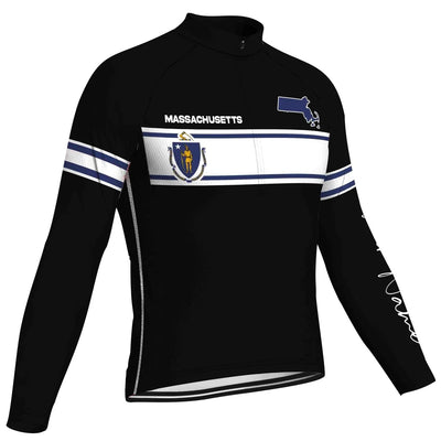 Customize Massachusetts Men's Cycling Jersey Long Sleeve