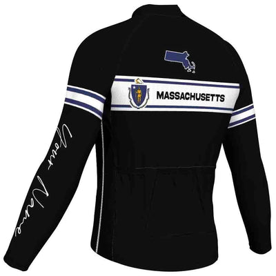 Customize Massachusetts Men's Cycling Jersey Long Sleeve