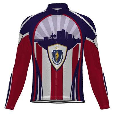 Customize Massachusetts Men's Cycling Jersey Long Sleeve