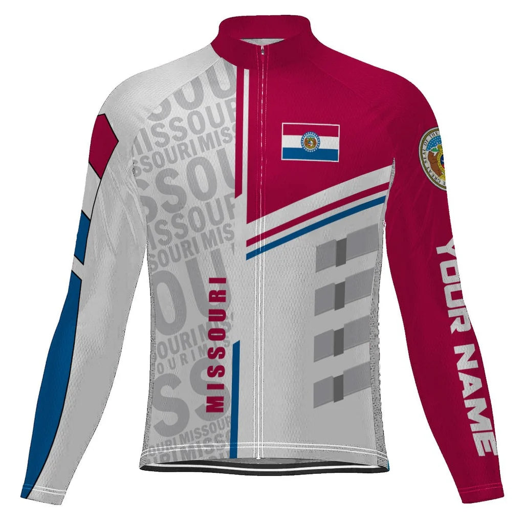 Customize Missouri Men's Cycling Jersey Long Sleeve