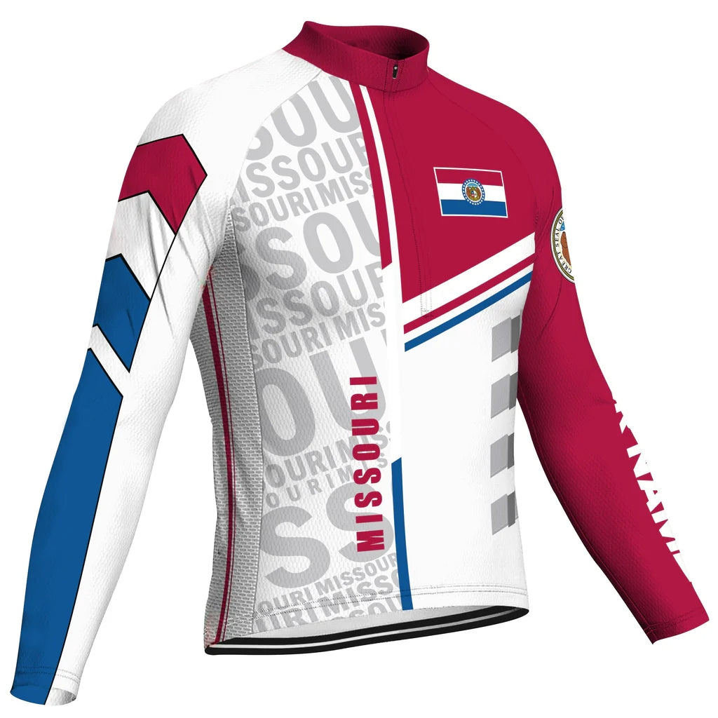 Customize Missouri Men's Cycling Jersey Long Sleeve