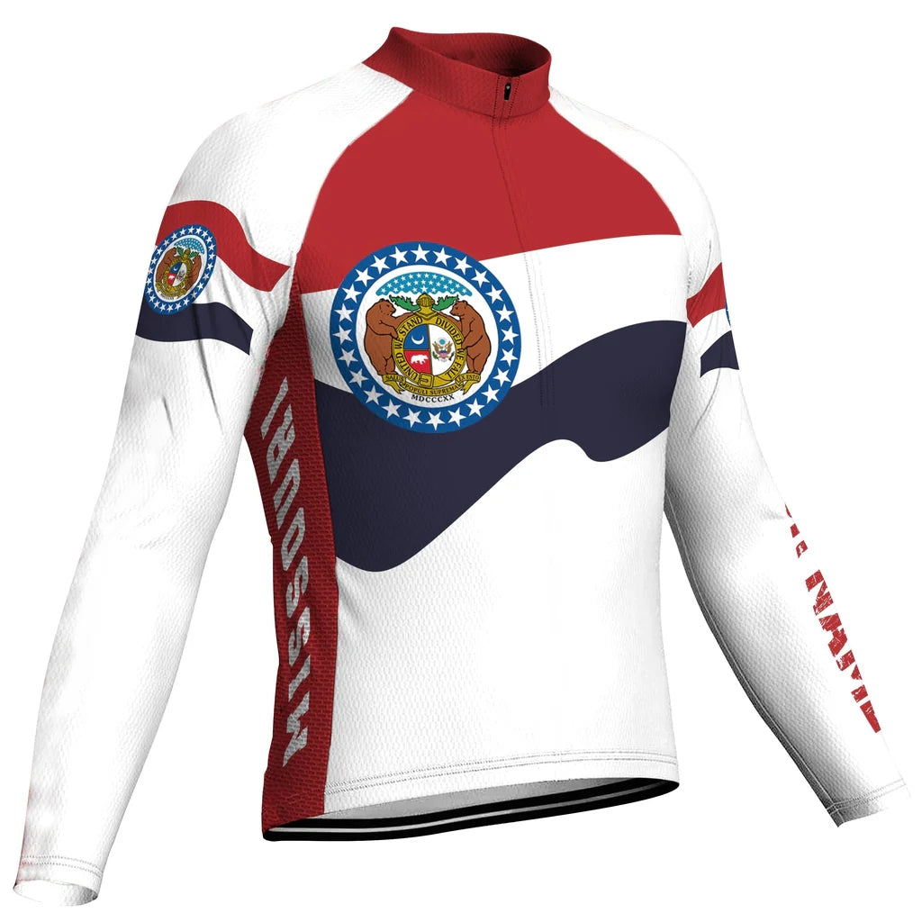 Customize Missouri Men's Cycling Jersey Long Sleeve