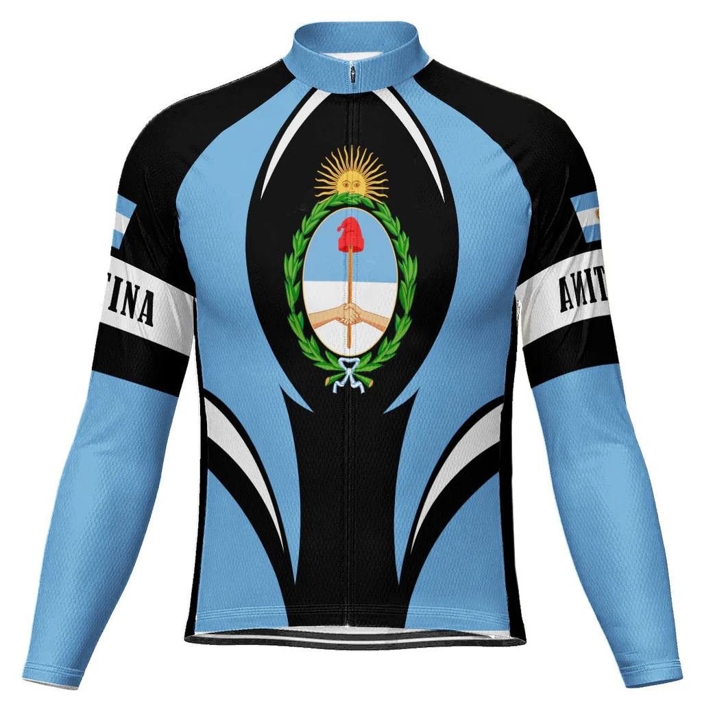 Customized Argentina Men's Cycling Jersey Long Sleeve