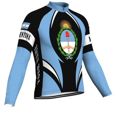 Customized Argentina Men's Cycling Jersey Long Sleeve