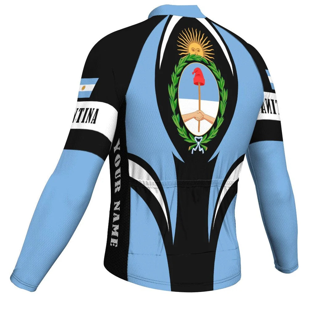 Customized Argentina Men's Cycling Jersey Long Sleeve