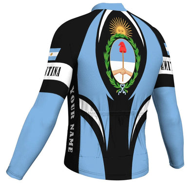 Customized Argentina Men's Cycling Jersey Long Sleeve