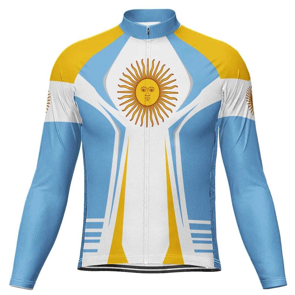 Customized Argentina Men's Cycling Jersey Long Sleeve