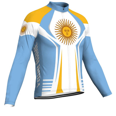 Customized Argentina Men's Cycling Jersey Long Sleeve