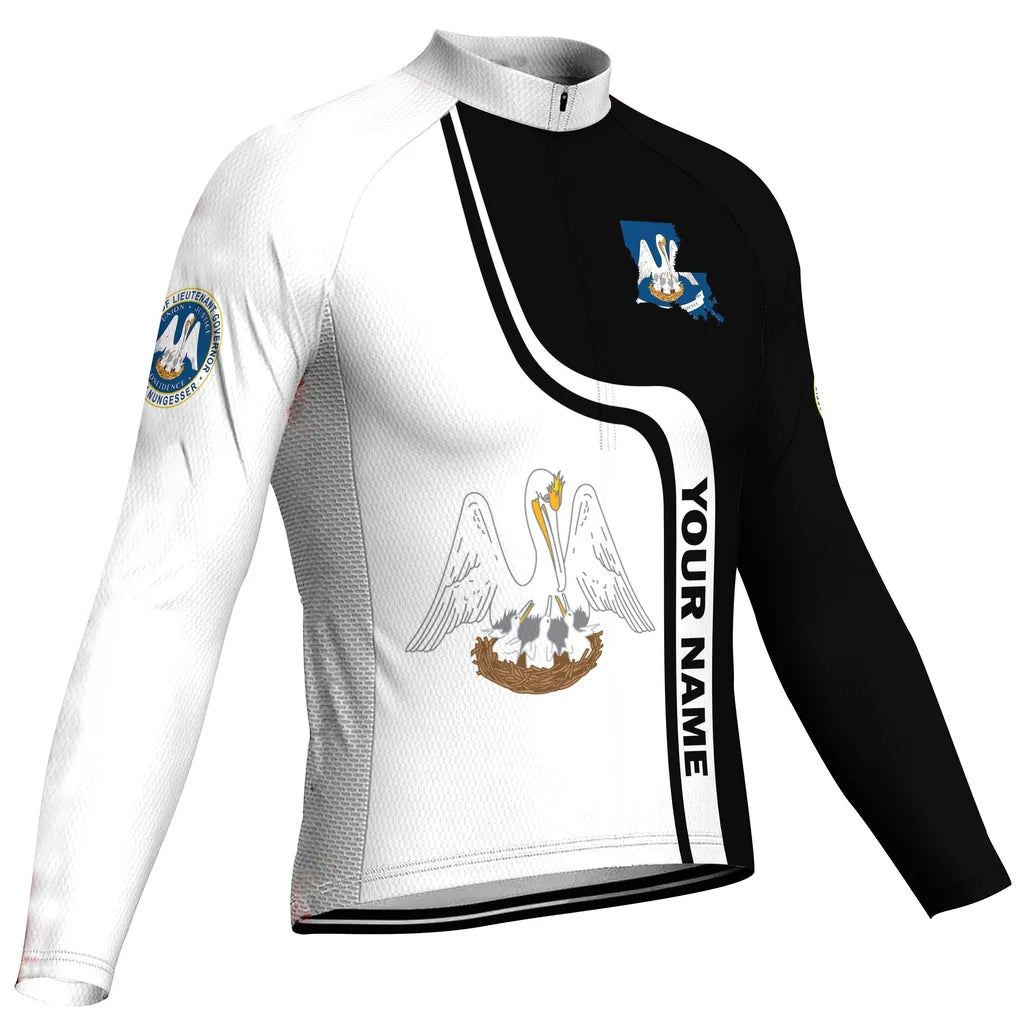 Customized Louisiana Men's Cycling Jersey Long Sleeve