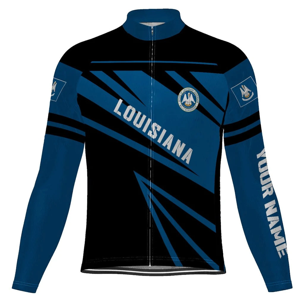 Customized Louisiana Men's Cycling Jersey Long Sleeve