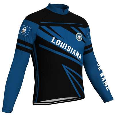 Customized Louisiana Men's Cycling Jersey Long Sleeve