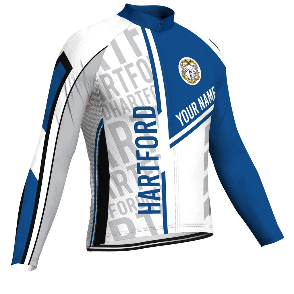 Customized Hartford Men's Winter Thermal Fleece Cycling Jersey Long Sleeve