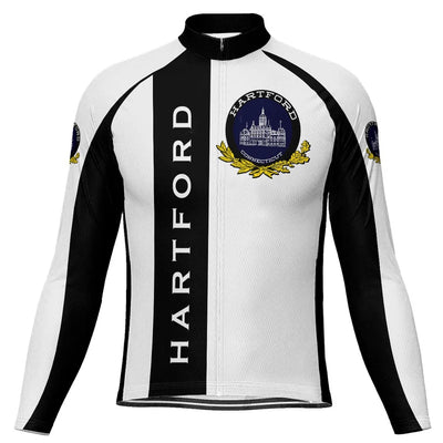 Customized Hartford Men's Winter Thermal Fleece Cycling Jersey Long Sleeve