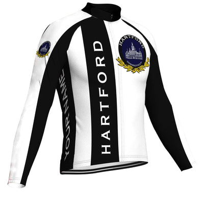 Customized Hartford Men's Winter Thermal Fleece Cycling Jersey Long Sleeve