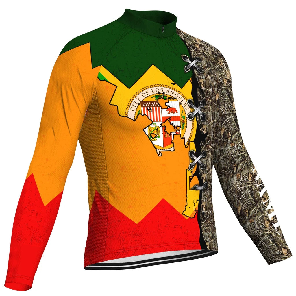 Customized Los Angeles Men's Cycling Jersey Long Sleeve
